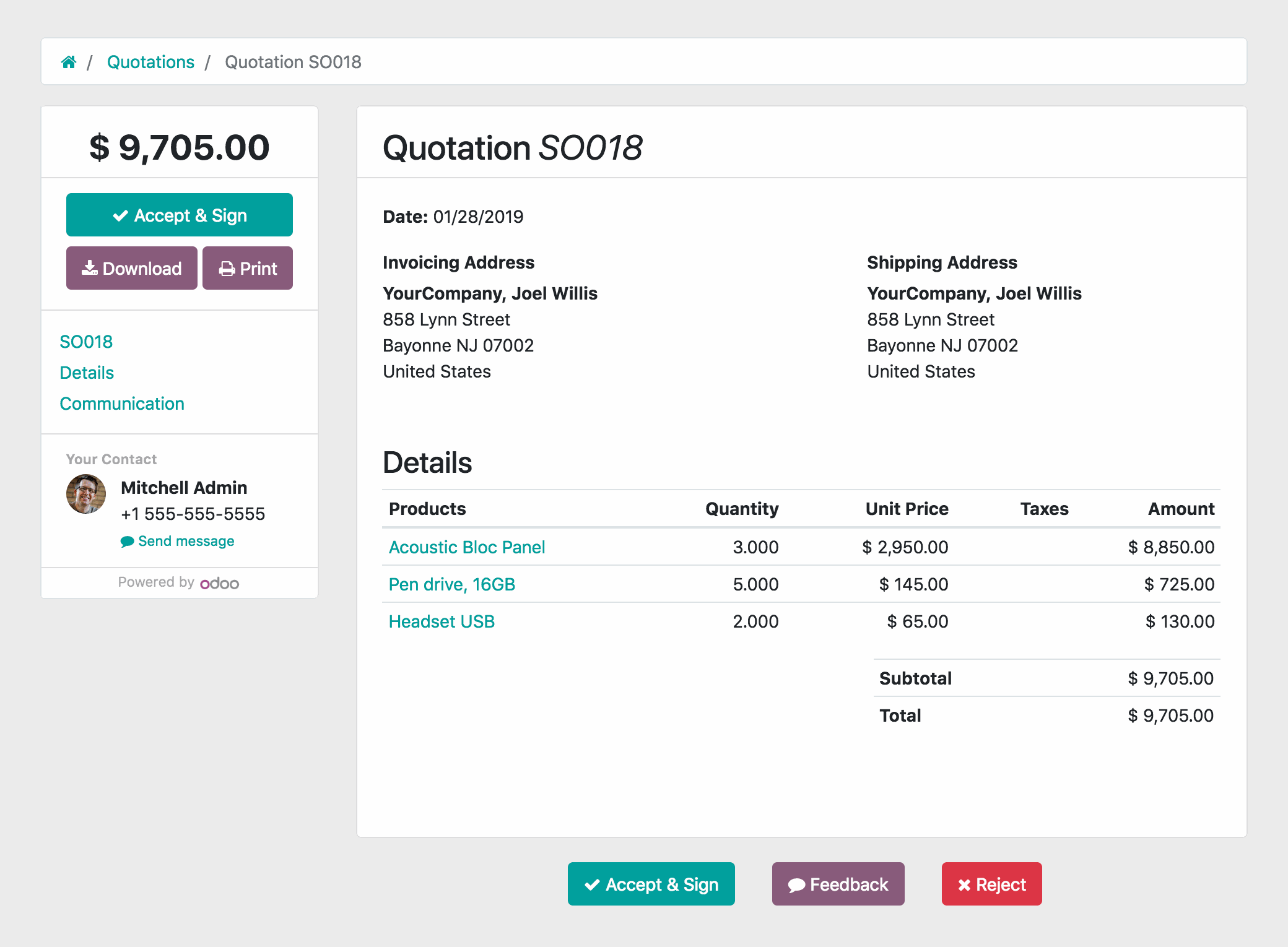 Odoo E-commerce